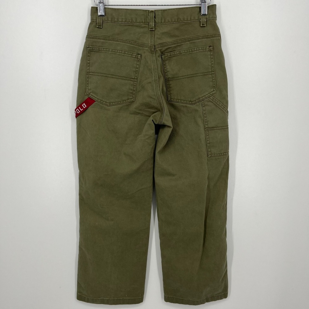 Polo Sport Ralph Lauren Carpenter‎ Pants Boys Size 12 Olive Green Vtg 90s